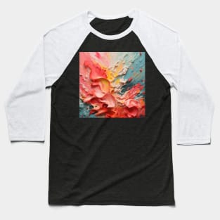 Abstract Strokes: Acrylic Brush Stripe Extravaganza Baseball T-Shirt